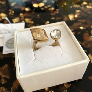 Authentic, NIB Swarovski gold  plated ring size 52